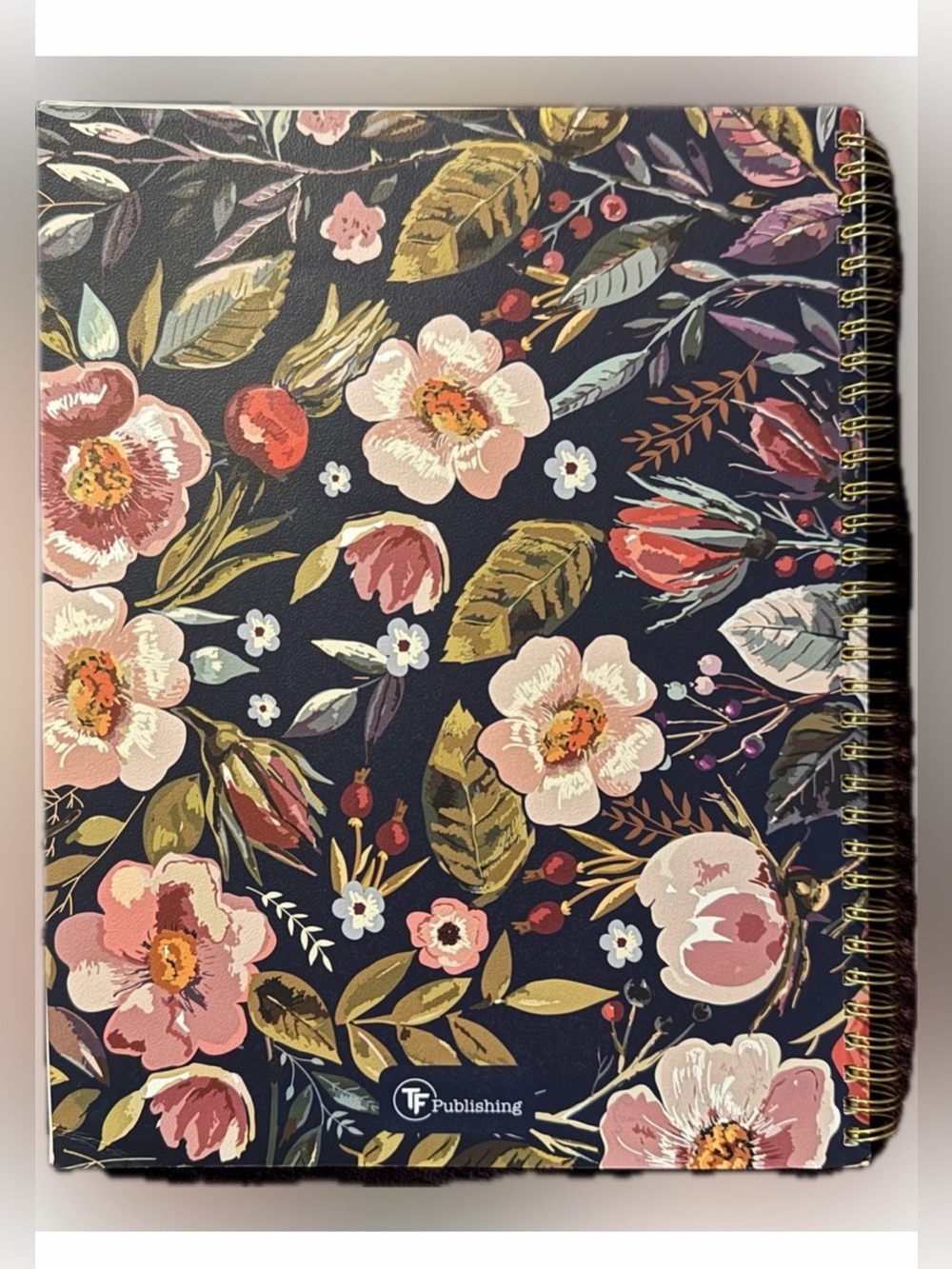 NWT - Floral Open-Dated Teacher Planner - 8.5” x 11” - Navy & Pink - Picture 10 of 11